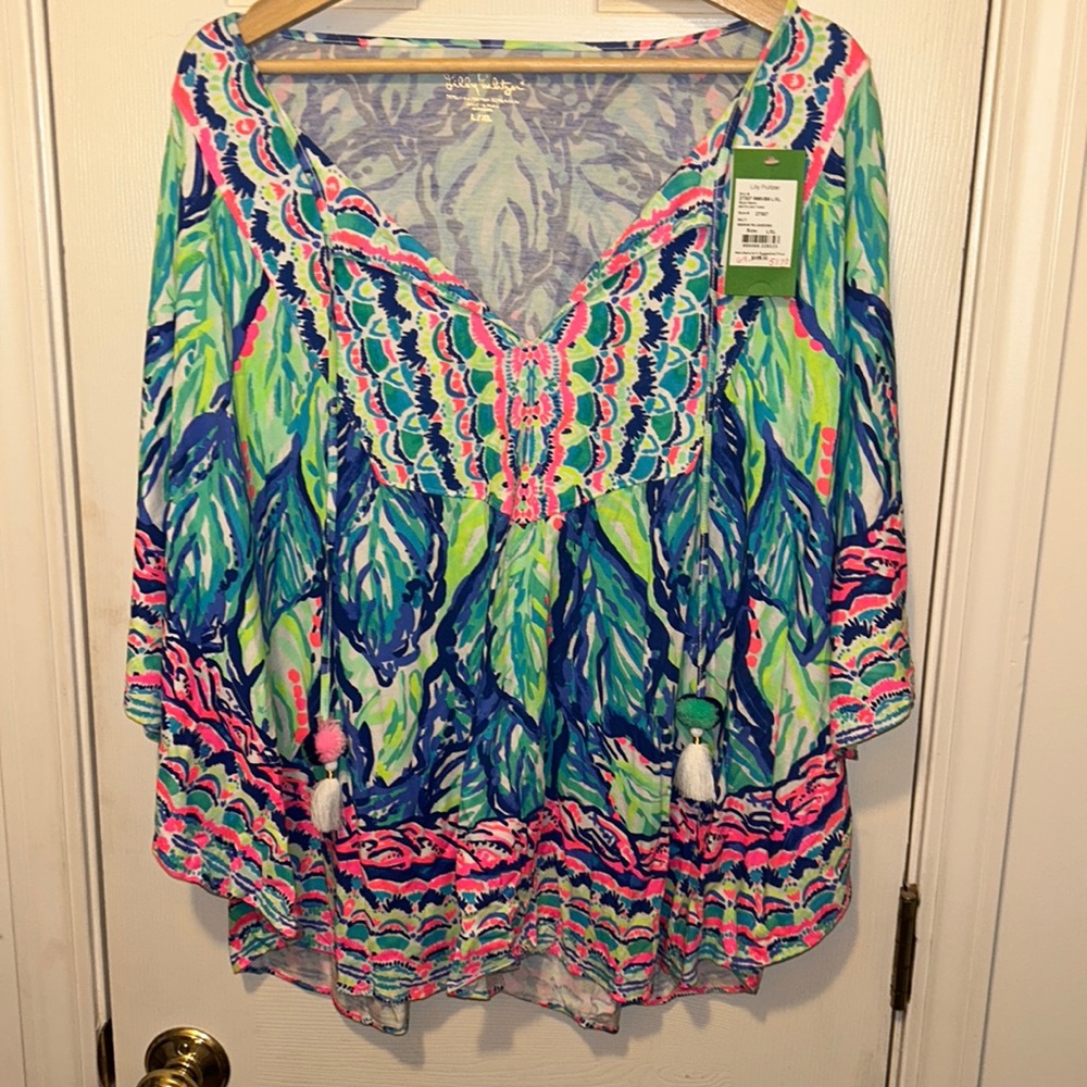 NWT Lilly Pulitzer Britta Knit Tunic in “Hidden in the Leaves” Print